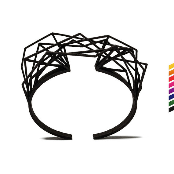 Solitaire bracelet, 3D printed nylon