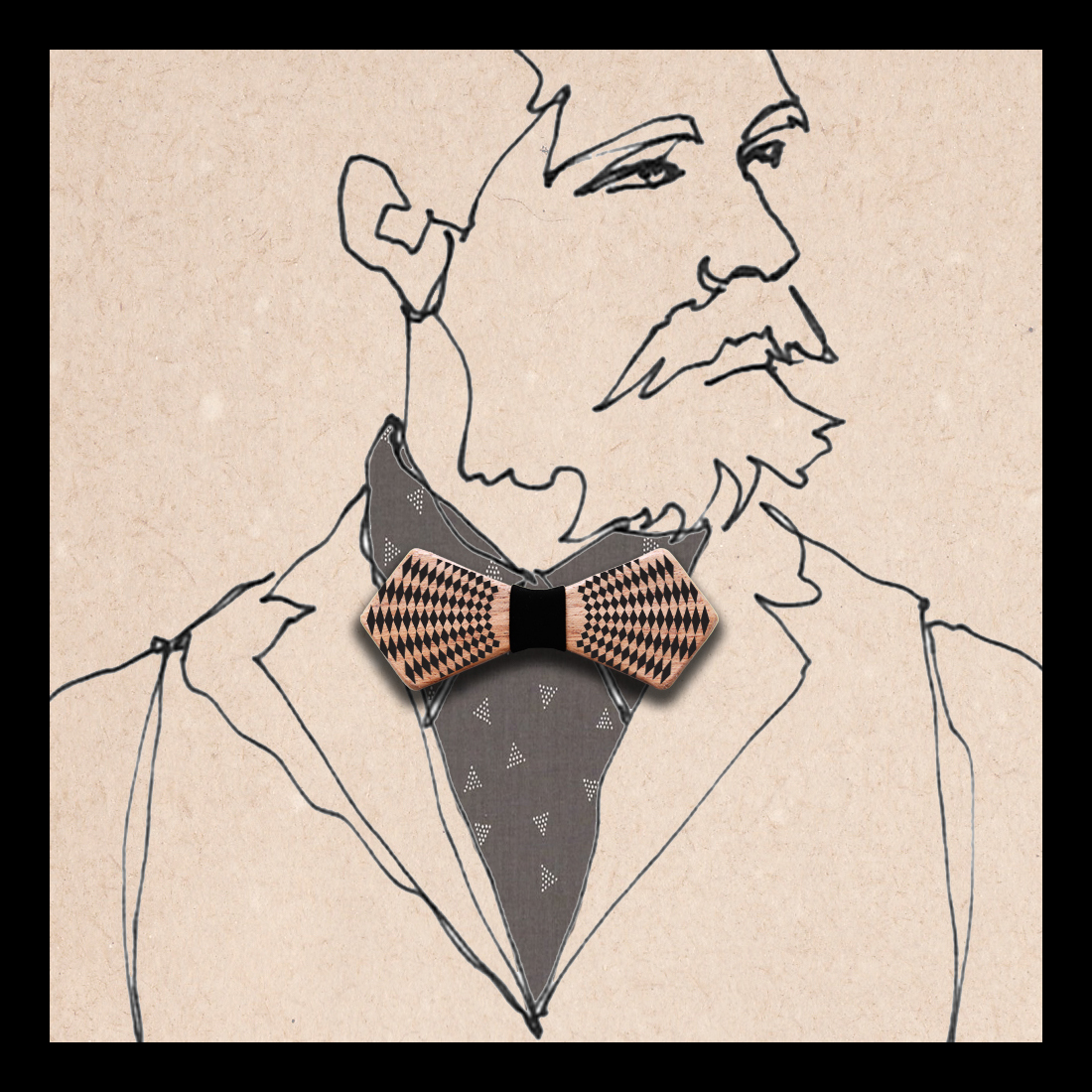 Wood Bow Tie | Bow Tie | Model C | CG