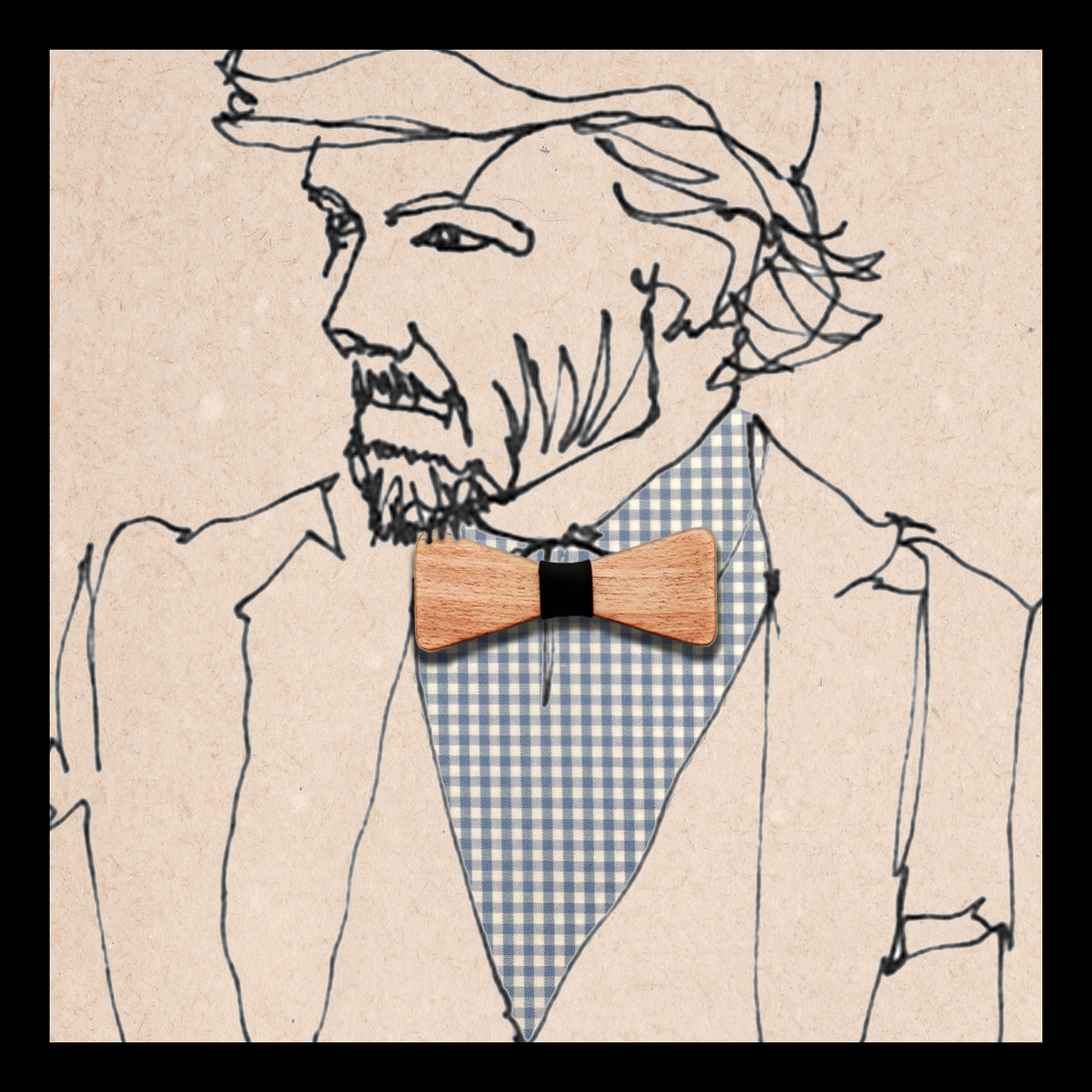 Wood Bow Tie | Bow Tie | Reversible Model B | BLS