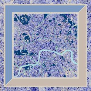London overlaid - Blue City Scarf